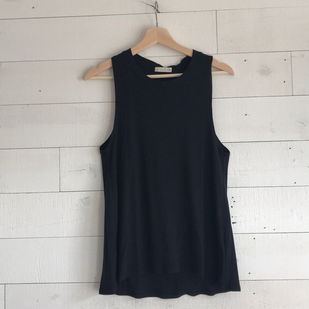 Rusty Soft Sleeveless Top in Black